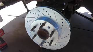 05 Silverado single cab gets drilled brake rotors replaced