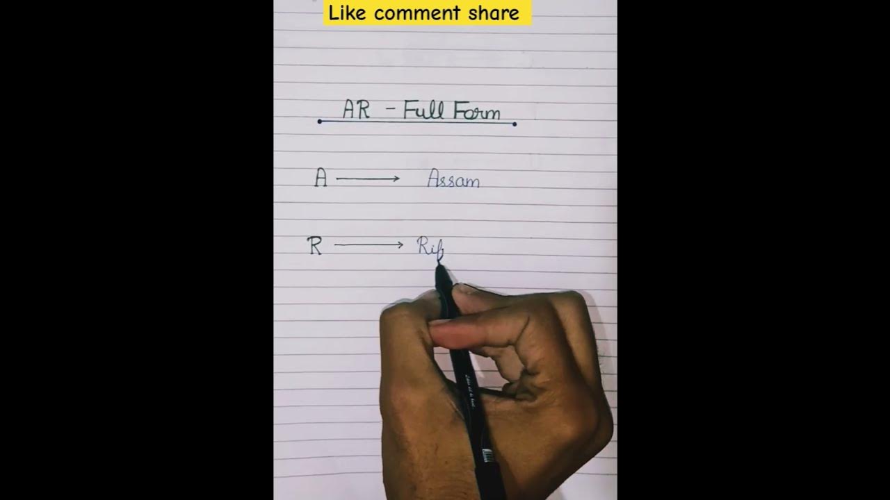 ar-full-form-fullform-shorts-army-gk-gs-youtube
