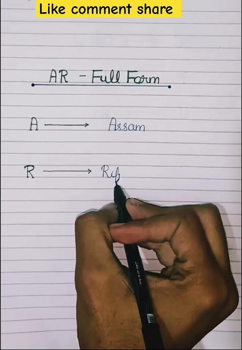 ar-full-form-fullform-shorts-army-gk-gs-youtube