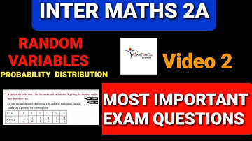 Inter Maths2A RandomVariable- 1-Part | Exam Questions