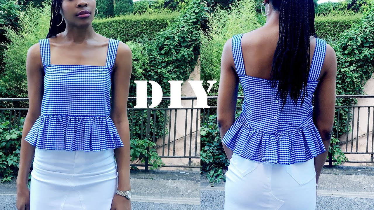 DIY coudre un Crop Top à volants // How to DIY a Ruffle Tank Top - YouTube