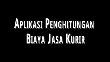 Kelompok VIC - Demo Aplikasi Menghitung Biaya Jasa Kurir dengan Visual Studio 2010