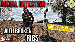 Metal Detecting With Broken Ribs | Bucket List Find | Detecting UK | #broken #bucketlist #history