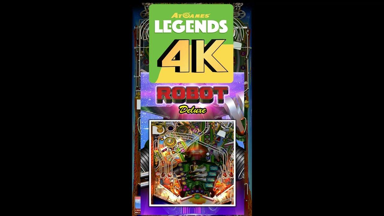 AtGames 4K Stock Pinball Table ROBOT Deluxe 60FPS Papa Brad's Gaming YouTube