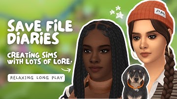 Relaxing Long Play of Create A Sim with Lots of Lore 🎓🐾 | Creating a Custom Save File in The Sims 4