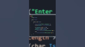 Check Password Strength in C# 🔐 Simple & Effective! #shorts  #coding #codingshorts