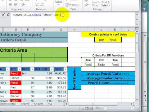 Database Functions, DAverage and DCount