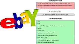 Как посмотреть отзывы о конкретном лоте на eBay видео