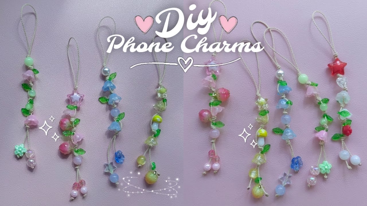 DIY Cute Phone Charms: Forest Inspired🌿| Phone Charms Ideas for beginners ✨Easy steps