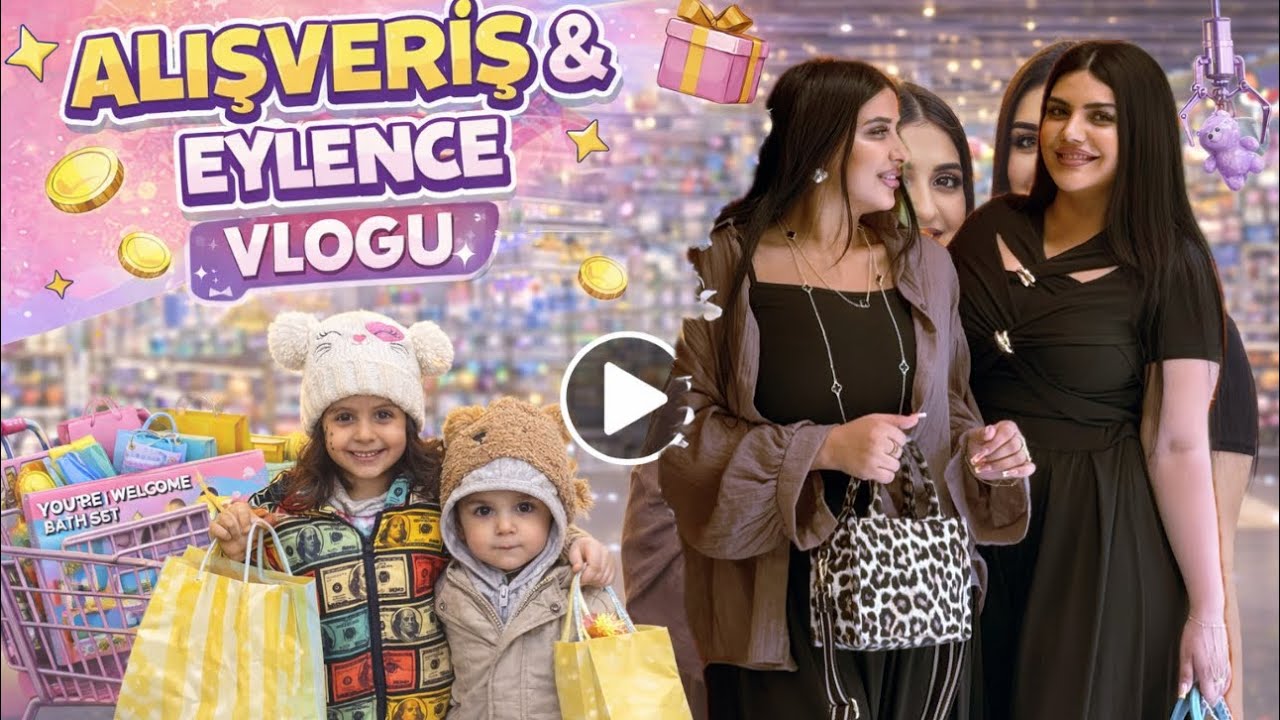 HEDIYYELI VLOG🎀|ACIQLAMA😏|USAQLARLA GEZINTI😍|MERYEM ALIS VERIS ETDI🛍️