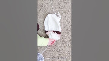 Kids beanie - 70 rows on the knitting machine