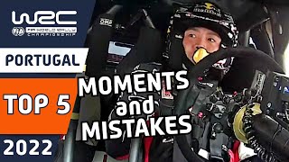 Top 5 WRC Rally Lucky Escapes and Close Calls from WRC Vodafone Rally de Portugal 2022