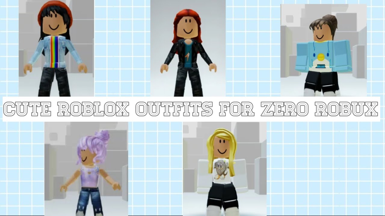 Cute Roblox Outfits For Zero Robux - YouTube