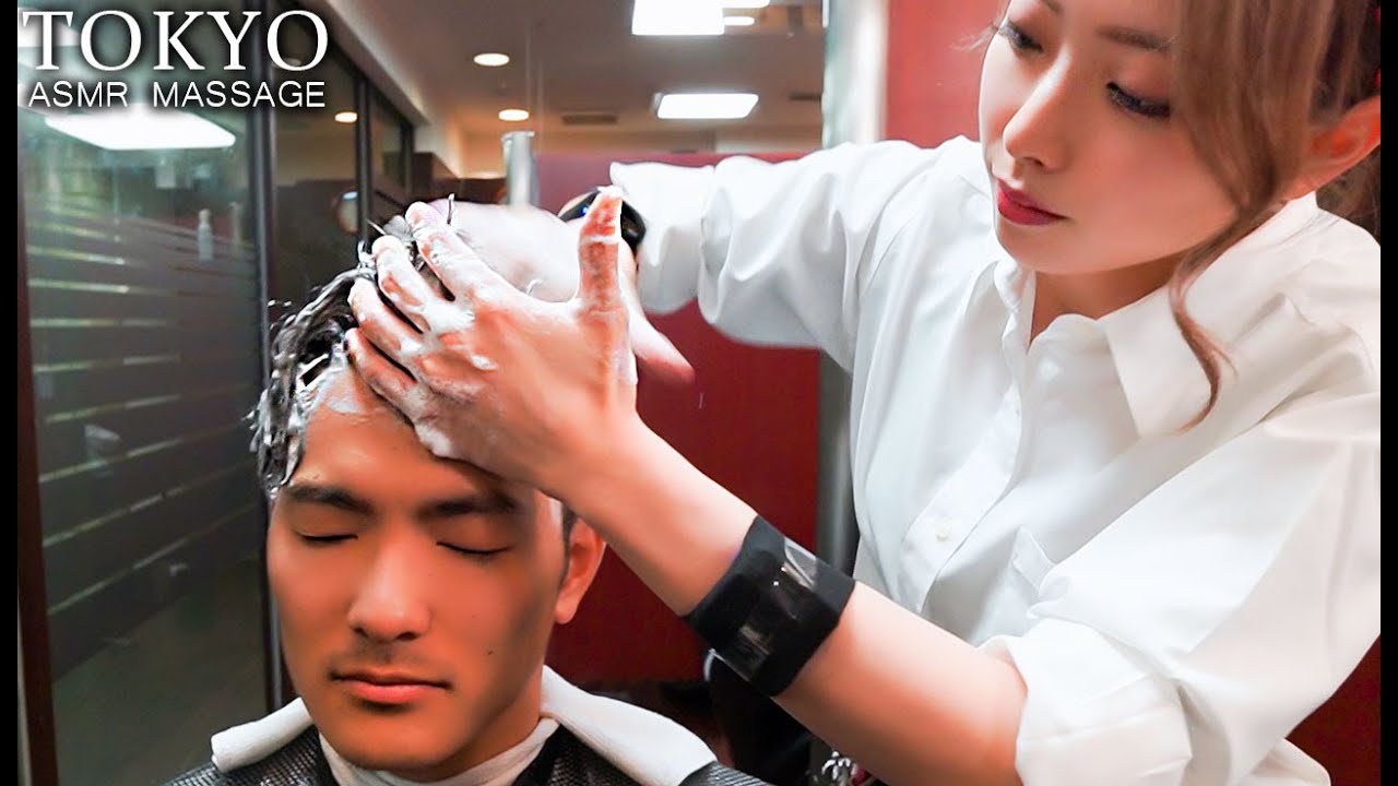 ASMR シャンプーマッサージが超気持ち良い理容師、女性目線でカッコよく仕上げるヘアカット【新橋】