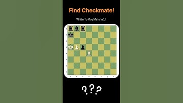 Find Checkmate in one move! #puzzlebits #chessgame #chesspuzzle