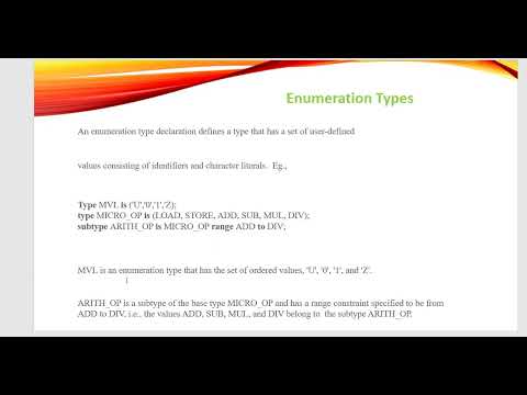 VHDL datatypes