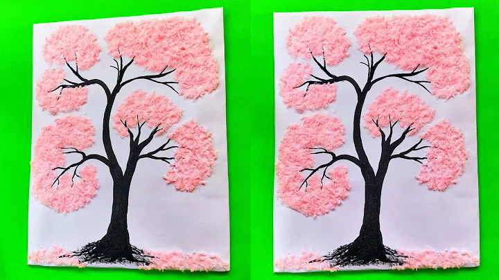 wall hanging craft ideas/cherry blossom tree making craft ideas/home decor/art and craft