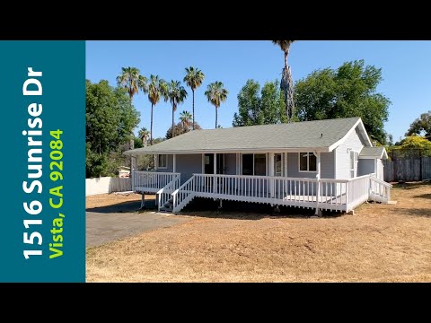 1516 Sunrise Dr, Vista, CA home video tour