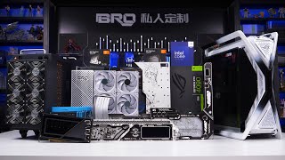 「BRO」4K PC Build Asus ROG Hyperion GR701.4090 Matrix Without AIO+Eiszeit Cooler. 创世神机黑白高达压缩机#pcbuild