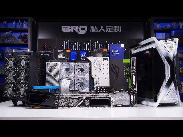 「BRO」4K PC Build Asus ROG Hyperion GR701.4090 Matrix Without AIO+Eiszeit Cooler. 创世神机黑白高达压缩机#pcbuild class=