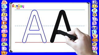 How To Write Letters For Children - Teaching Writing Abc For Preschool Toddlers & Kids -