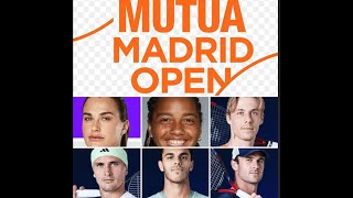 Sabalenka vs Montgomery /Shapovalov vs Zverev -Mutua Madrid Open - REACCIONAMOS EN VIVO