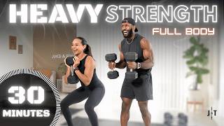 30 Minute HEAVY Dumbbell Workout [Full Body Strength Training]