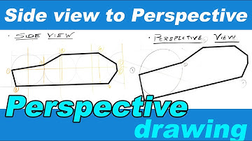2D to PERSPECTIVE view I Step by step tutorial #Perspectivedrawing