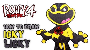 How To Draw ICKY LICKY (Nightmare Critters) | Poppy Playtime Chapter 4