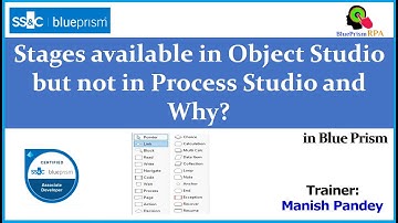 Stages available in Object Studio but not in Process Studio and Why?