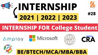 Full Internships For College Students | 2021 | 2022  | 2023  #Internships PART-28 5 New Internships News