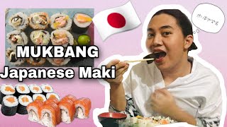 Japanese maki mukbang + storytelling ...