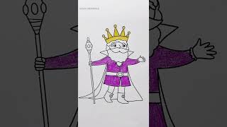 Details How to draw a king – king drawing - color drawing - coloring pages painting #drawing #art Guide