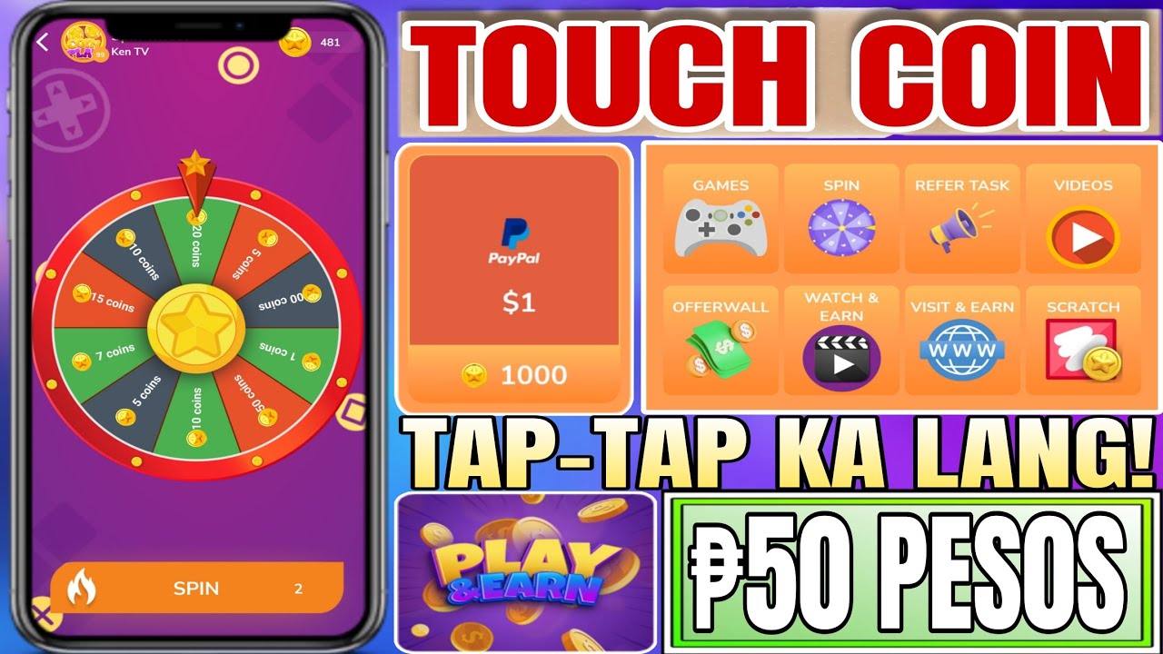 TOUCH COIN APP FREE 50 PER DAY SA PAG TAP TAP LAMANG GRABE SUPER touch-coin-app-free-50-per-day-sa-pag-tap-tap-lamang-grabe-super