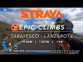 EPIC CLIMBS: Cycling Tabayesco - Lanzarote w/ Power Overlay