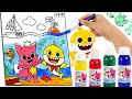Baby Shark and PinkFong! Let’s play color and drawing Pinkfong Paint ! | PinkyPopTOY