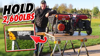 ToughBuilt C700 Sawhorse/ Jobsite Table Review // Rated For Holding 1,300 lbs!!