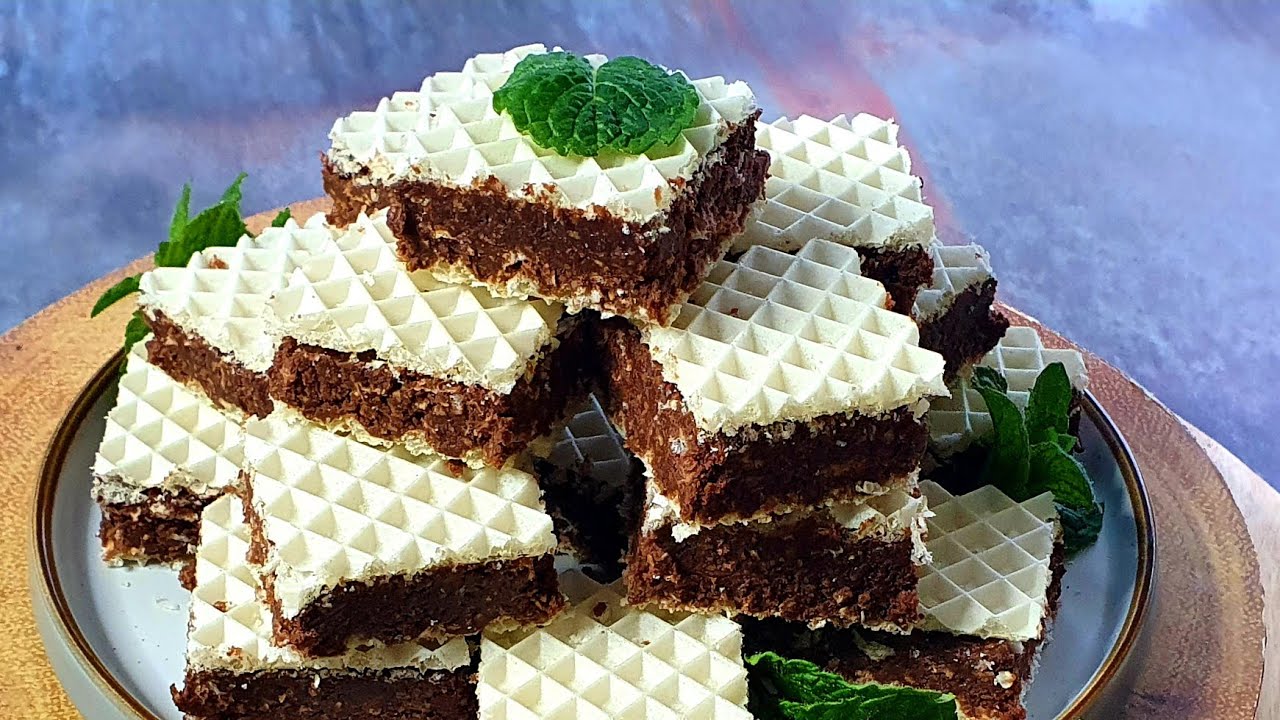 Wafle z masą z mleka w proszku #wafle #andruty