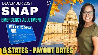 NEW DECEMBER 2021 SNAP Food Stamps Max Benefits UPDATE - 8 States Approved / Payout Dates | NC, TN