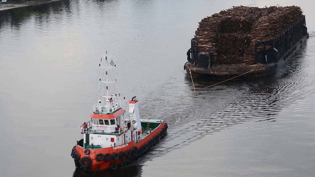  kapal tongkang  di sungai siak YouTube