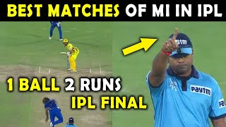 IPL 2021 : Best Matches of Mumbai Indians in IPL | Top 5 Moments of MI | IPL Finals | MI Finals