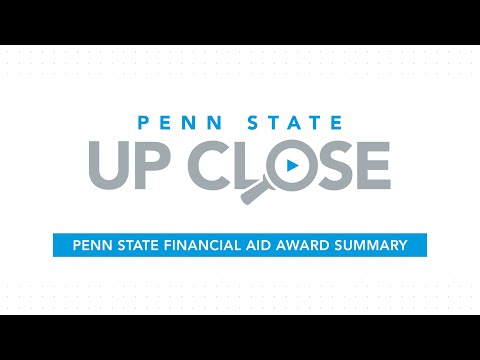 How to view your Penn State Financial Aid Award Summary