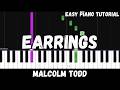 Malcolm Todd Earrings Easy Piano Tutorial mp3