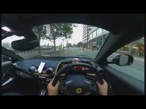 Ferrari'nin içinden kaza anı!