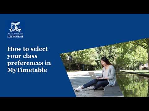 How to select your class preferences in MyTimetable