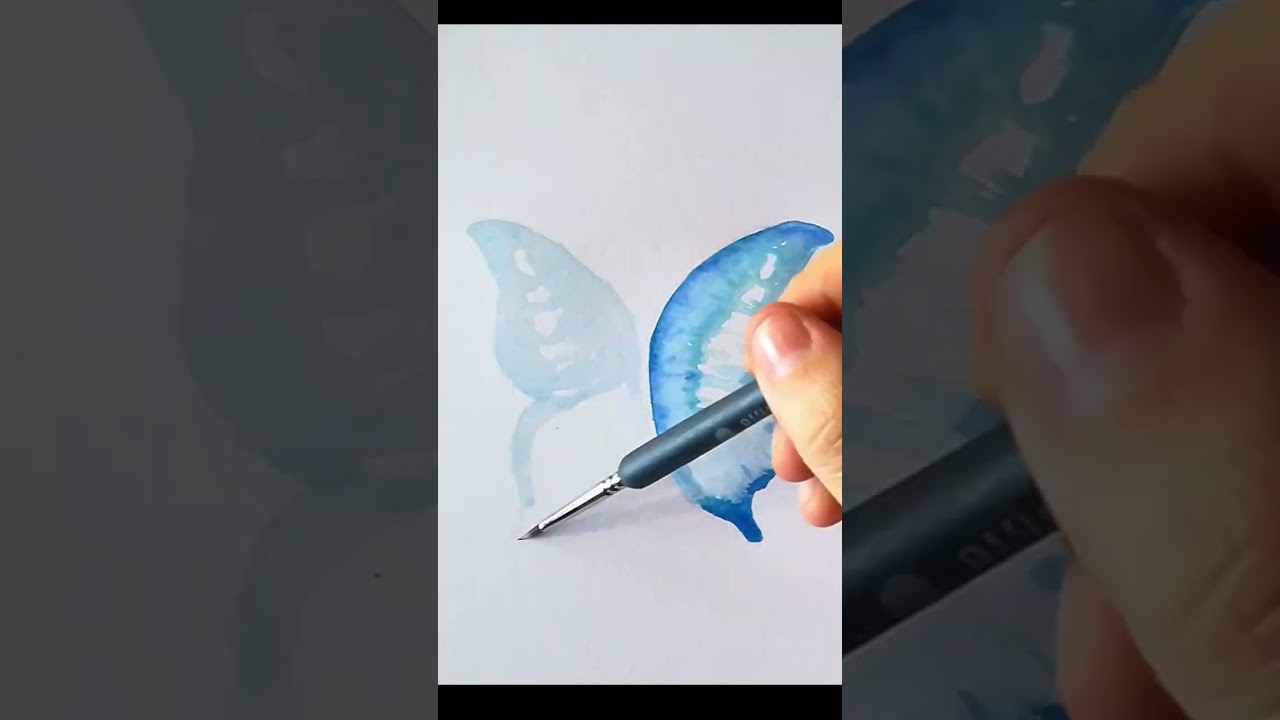 How to paint easy butterfly with watercolor tutorial for beginners step by step