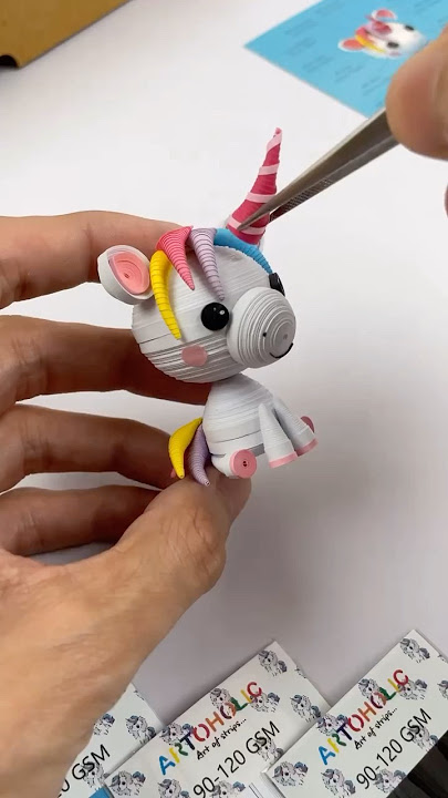 🦄Unicorn from Paper Quilling🌀#quilling #art #diykit