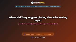 🚀 Day 62 - Bean Lifecycle Callbacks (@PostConstruct & @PreDestroy) | English for Software Engineers
