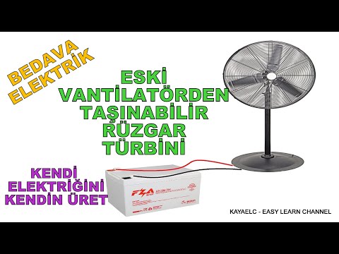 Ev Yapımı Portatif Rüzgar Türbini Yaptık 12 Volt ve 24 Volt Akü Şarj Ettik - Kendi Elektriğini Üret