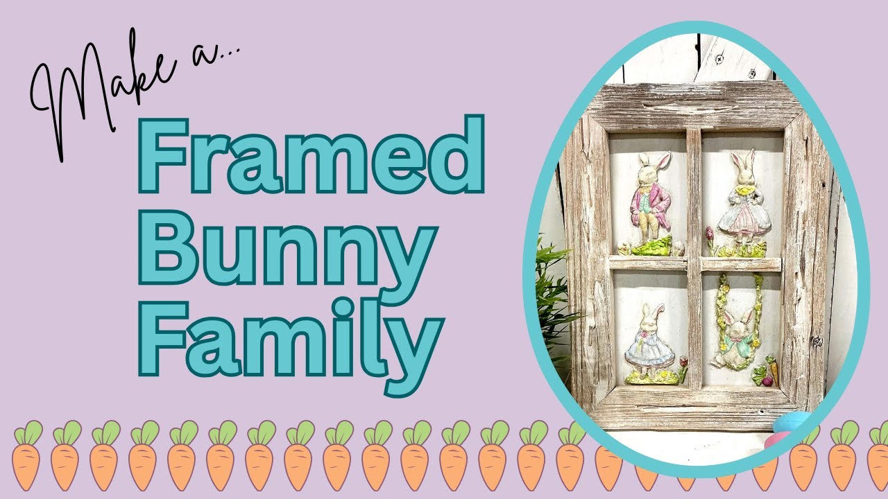 Семья кроликов в рамке